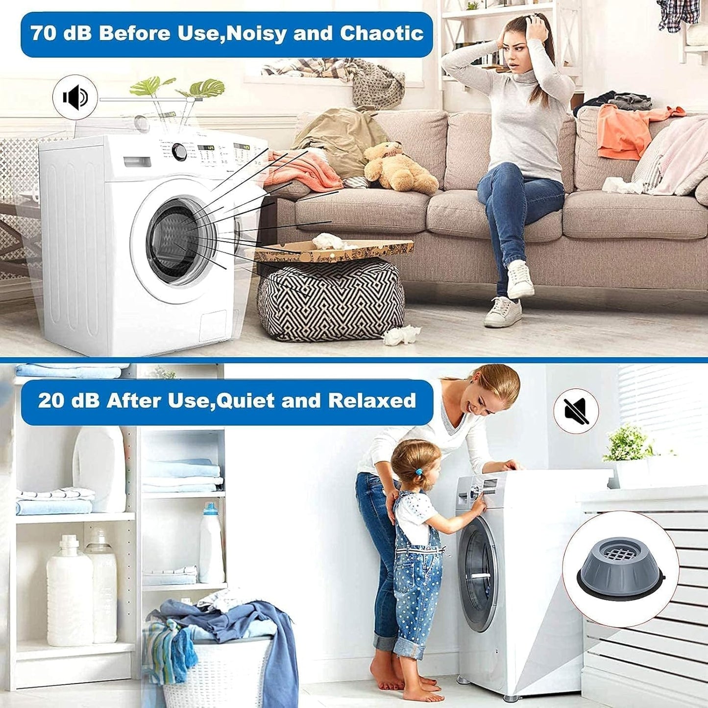 4Pcs Anti Vibration Pads for Washing Machine