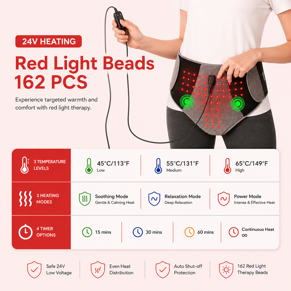 Menstrual Cramp Relief Wrap with Heat & Massage