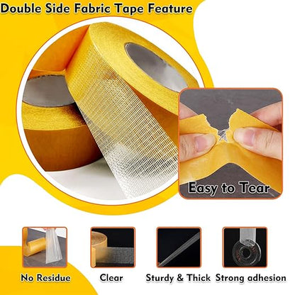 Solvewise™Double Sided Fabric Tape 40mmx10m.