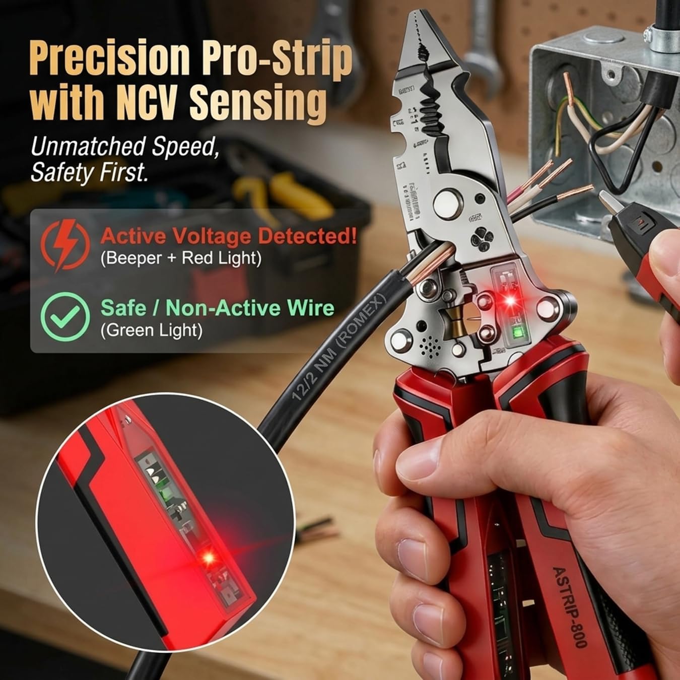 Multifunctional Folding Electrician Wire Stripping