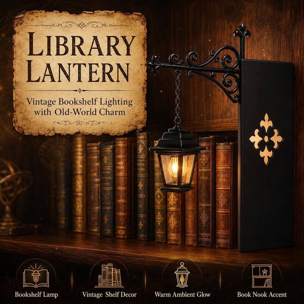 Library Lantern Bookshelf Lamp