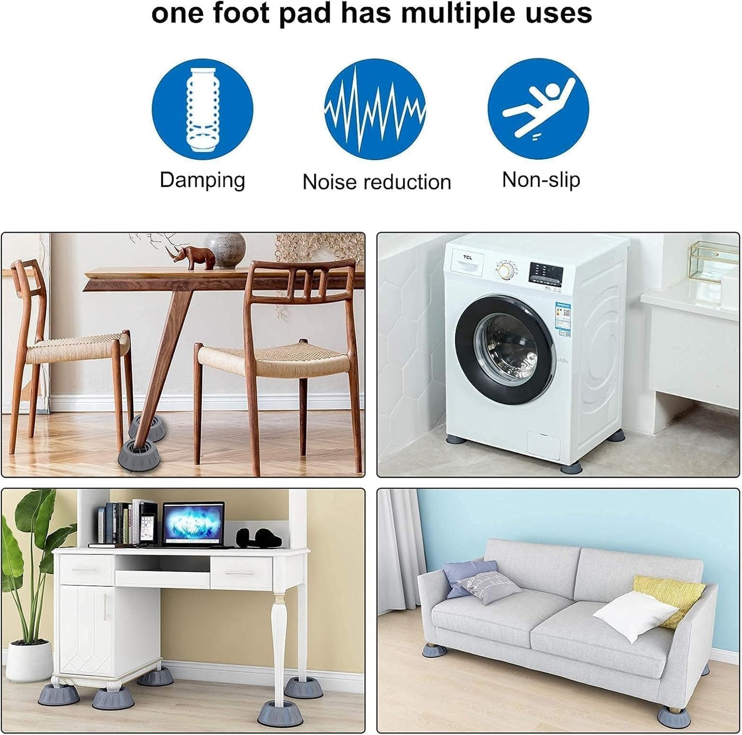 4Pcs Anti Vibration Pads for Washing Machine