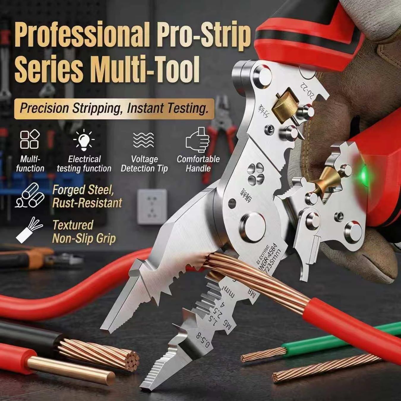 Multifunctional Folding Electrician Wire Stripping
