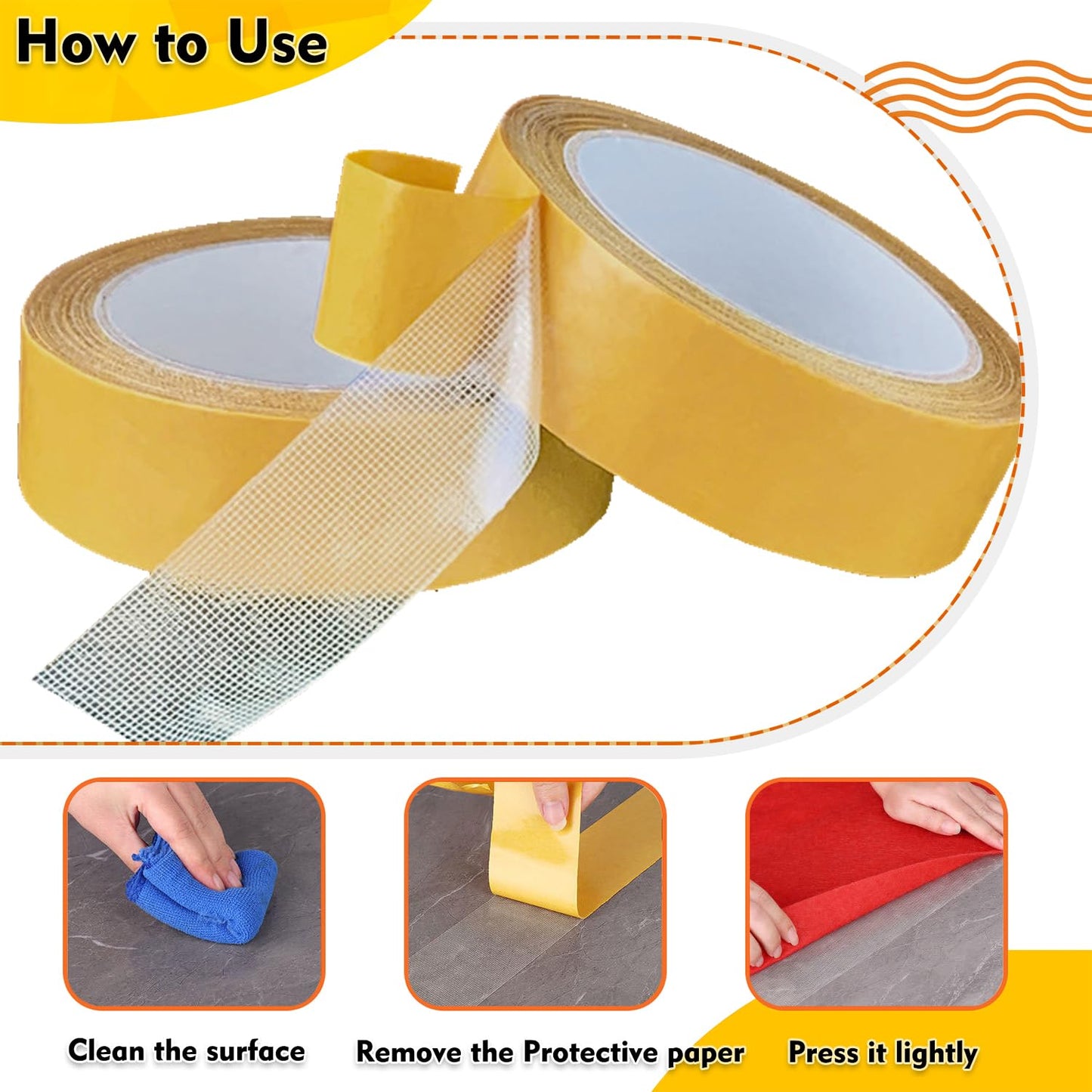Solvewise™Double Sided Fabric Tape 40mmx10m.