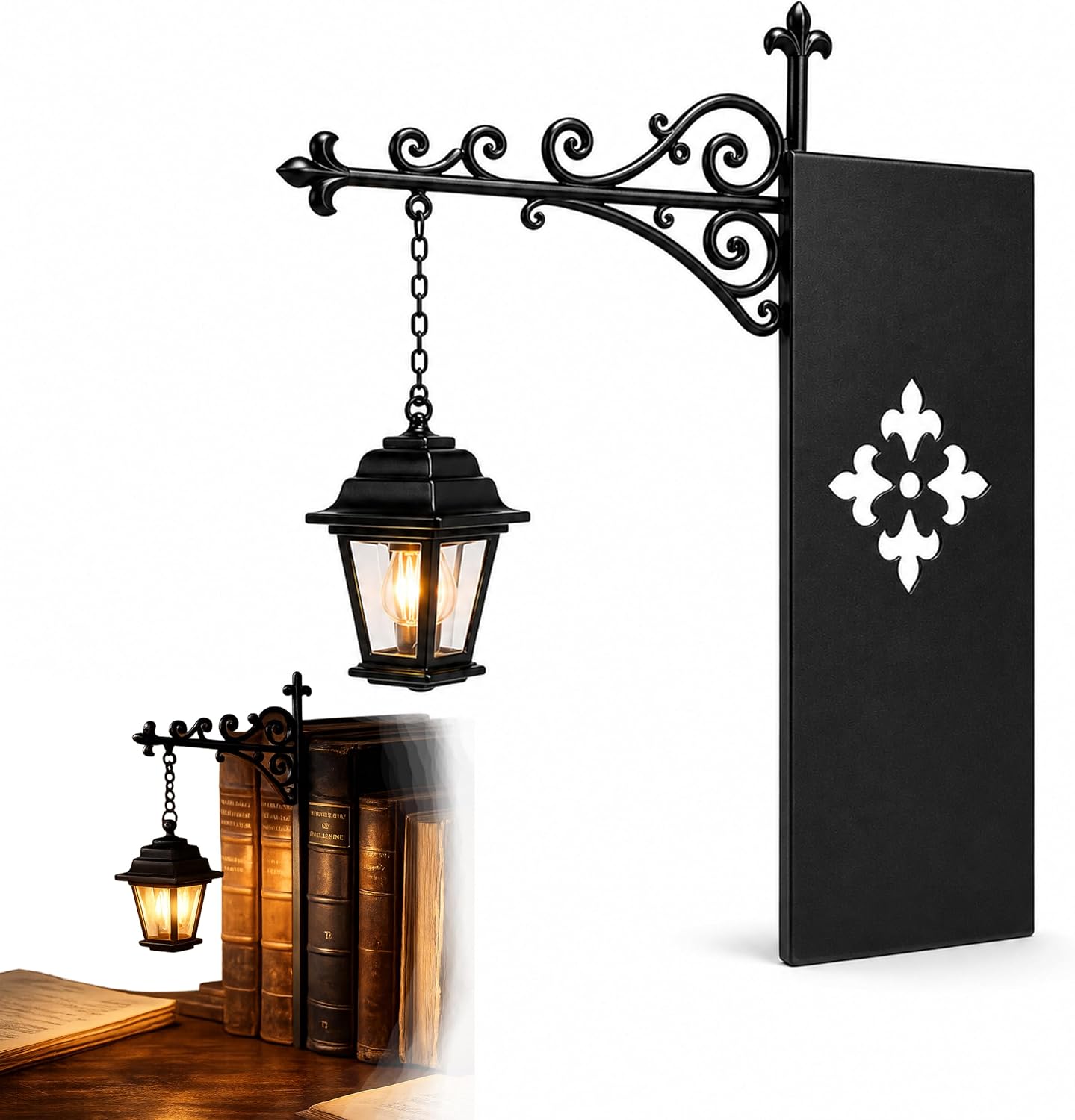 Library Lantern Bookshelf Lamp