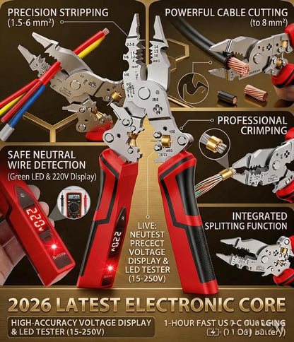 Multifunctional Folding Electrician Wire Stripping