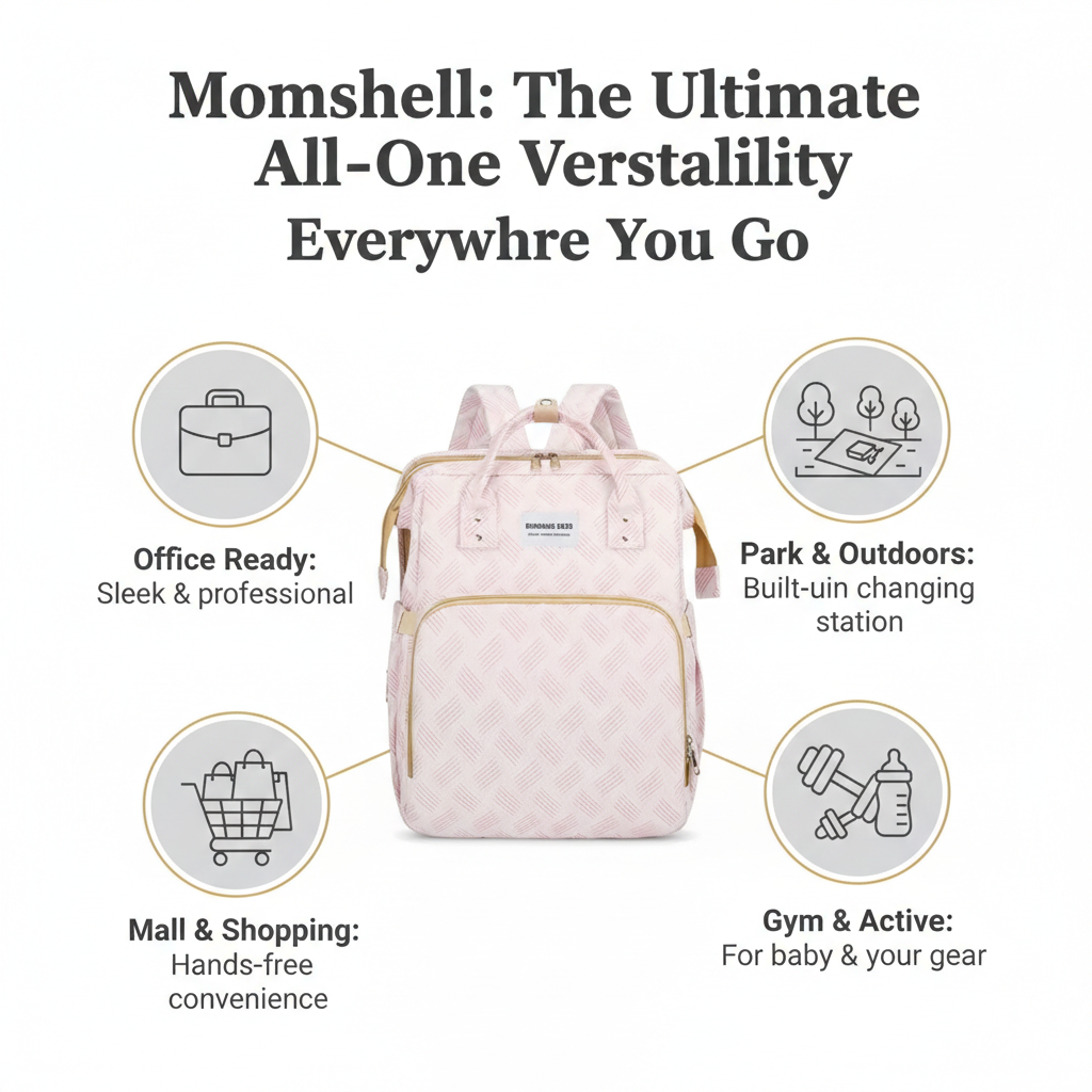 diaper bag backpack with a foldable bassinet/changing station