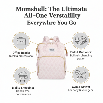 diaper bag backpack with a foldable bassinet/changing station