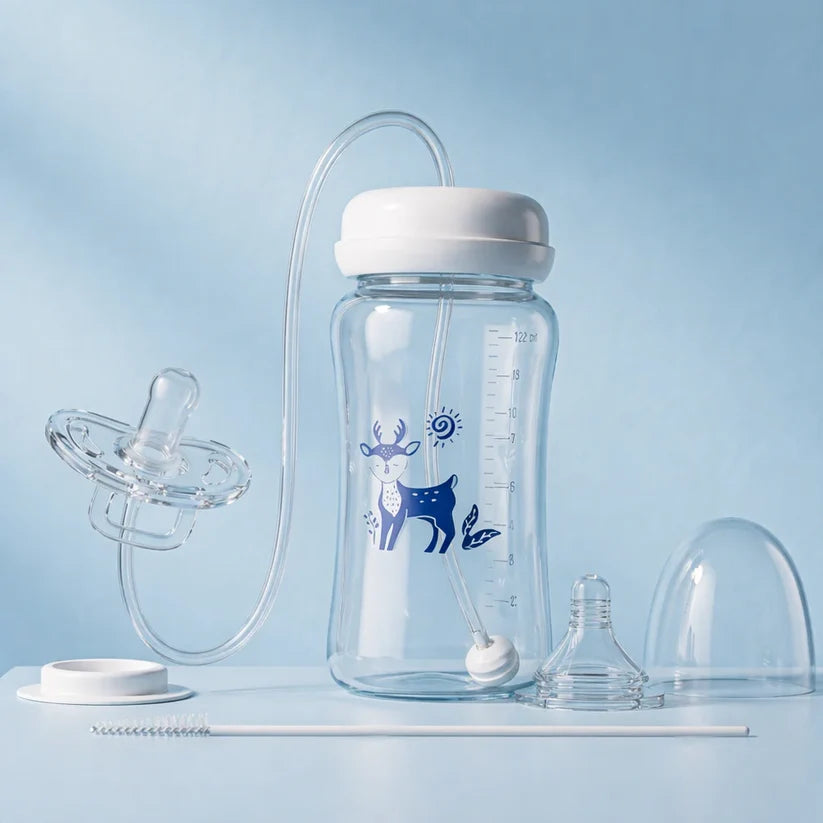 3-in-1 Hands-Free Baby Bottle with Soft Silicone Nipple | BPA-Free