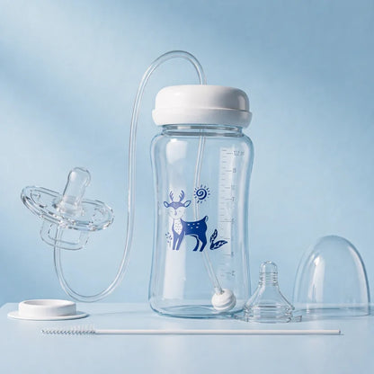 3-in-1 Hands-Free Baby Bottle with Soft Silicone Nipple | BPA-Free