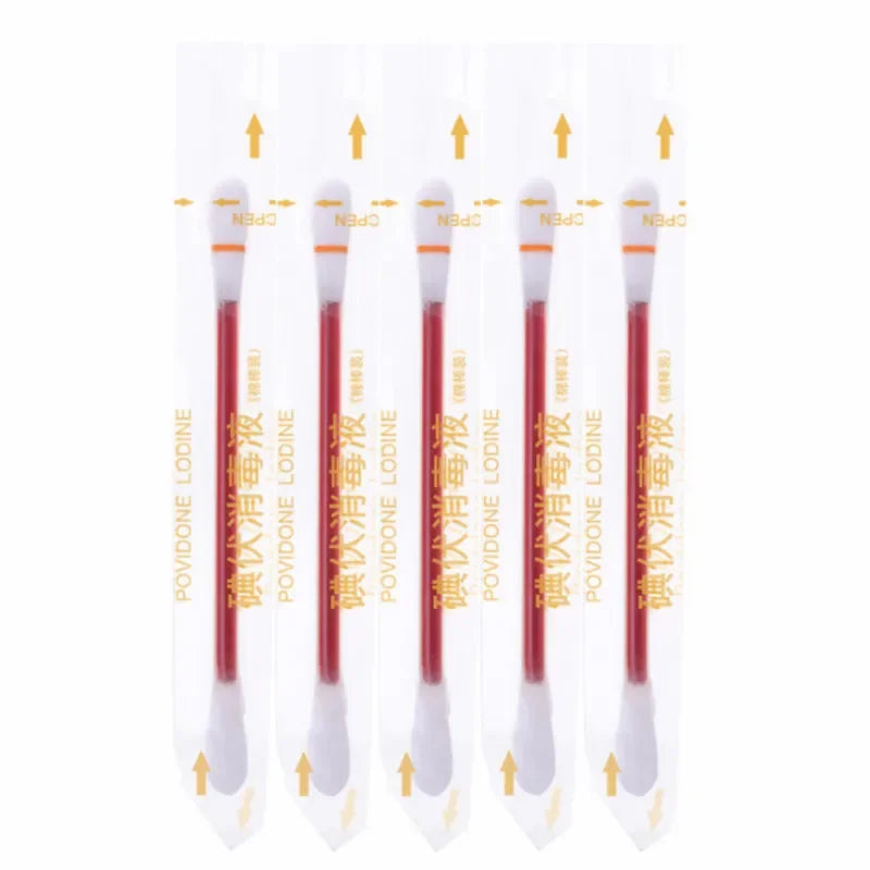 Iodine swab sticks detail