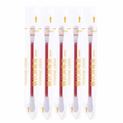 Iodine swab sticks detail