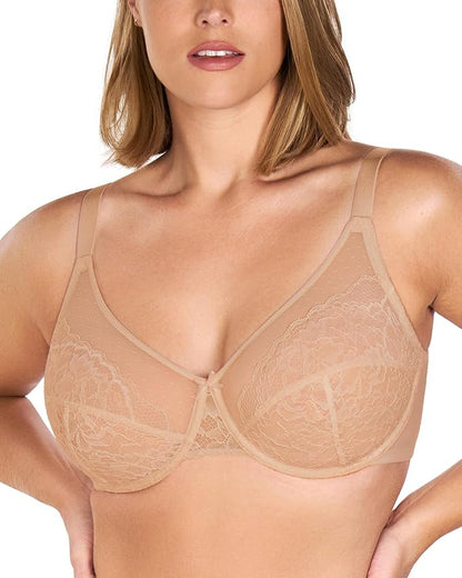 Minimizer Bra for Women – Lace & Mesh Underwire Bra for Large Busts