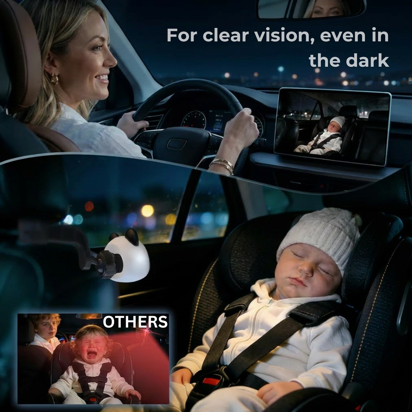 Baby Car Safety Camera – Rear Seat View Monitor for Infants