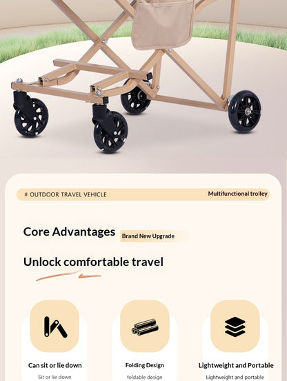 Portable Folding Multifunctional Pushcart For Travel