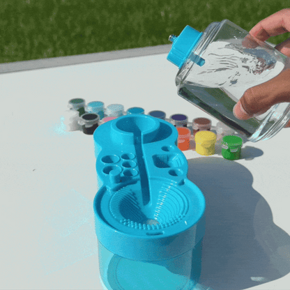 ArtBath All-in-One Kids Painting Station – Built-in Water Tank & Brush Rinser