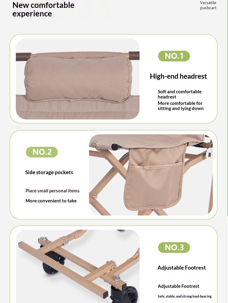 Portable Folding Multifunctional Pushcart For Travel