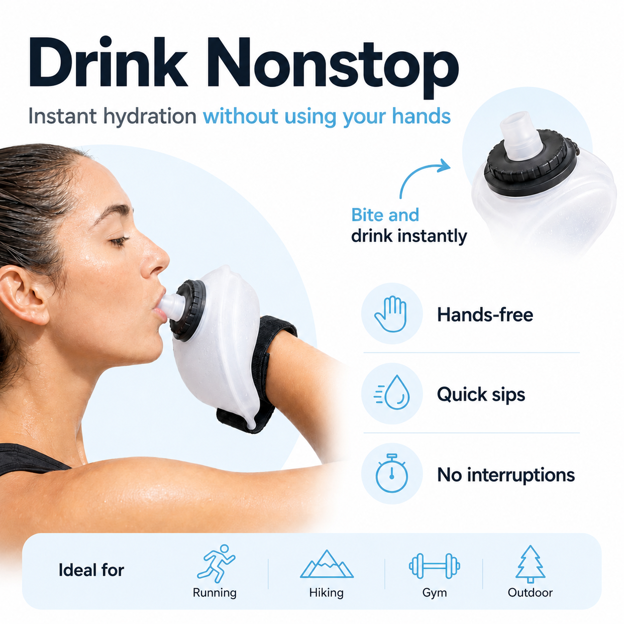 Hands-Free Sports Bottle