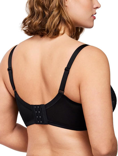 Minimizer Bra for Women – Lace & Mesh Underwire Bra for Large Busts